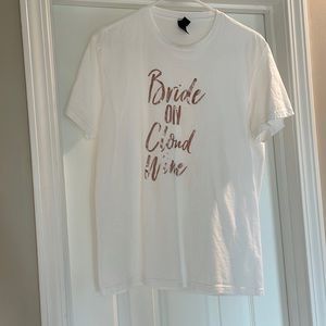 Bride T-shirt (bride on cloud wine)